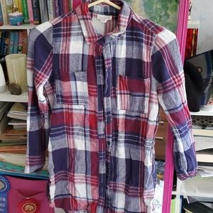 Red, white, and blue flannel